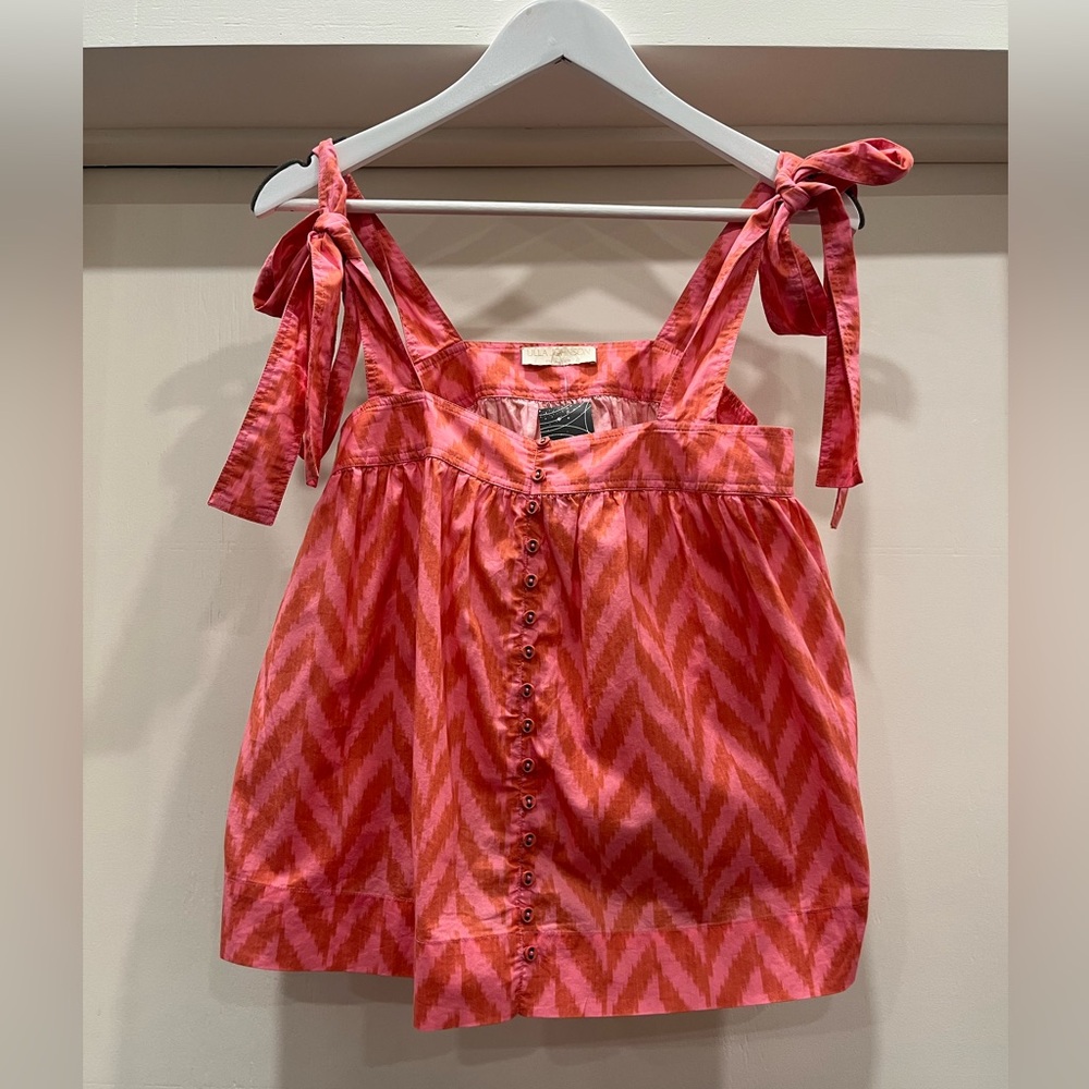 Ulla Johnson - Pink and Orange Striped Cami Top - Size 8/M